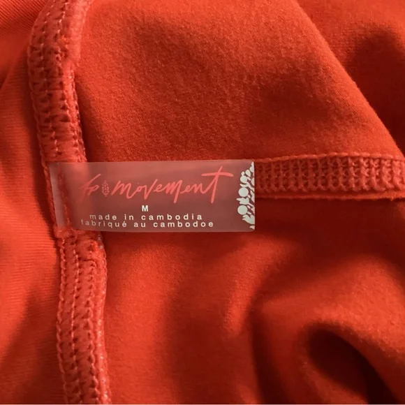 NWT Free People FP Movement Sock it To Me Leggings in Flame Orange Size M - Picture 13 of 16